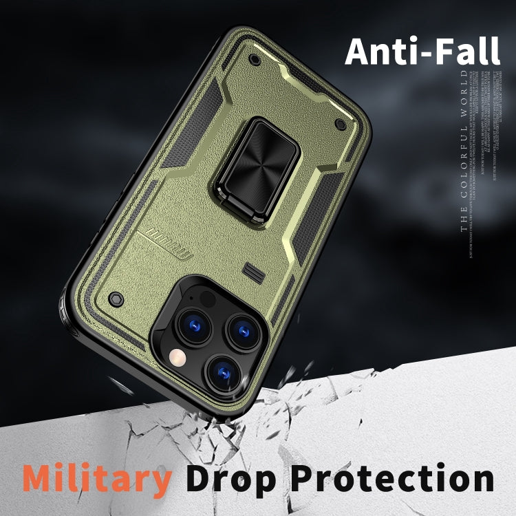 For iPhone 13 Ring Holder PC Hybrid TPU Phone Case