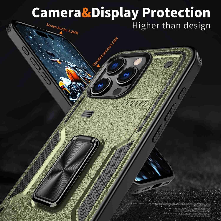 For iPhone 13 Ring Holder PC Hybrid TPU Phone Case