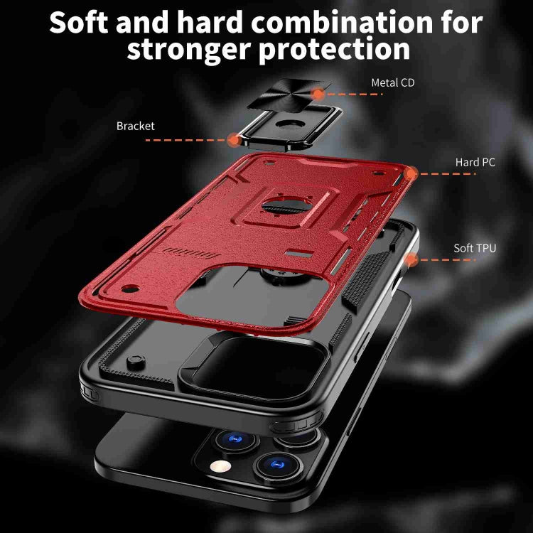For iPhone 16 Ring Holder PC Hybrid TPU Phone Case