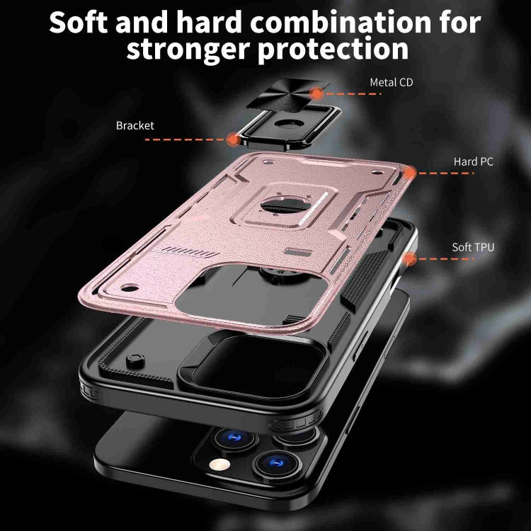 For iPhone 16 Ring Holder PC Hybrid TPU Phone Case