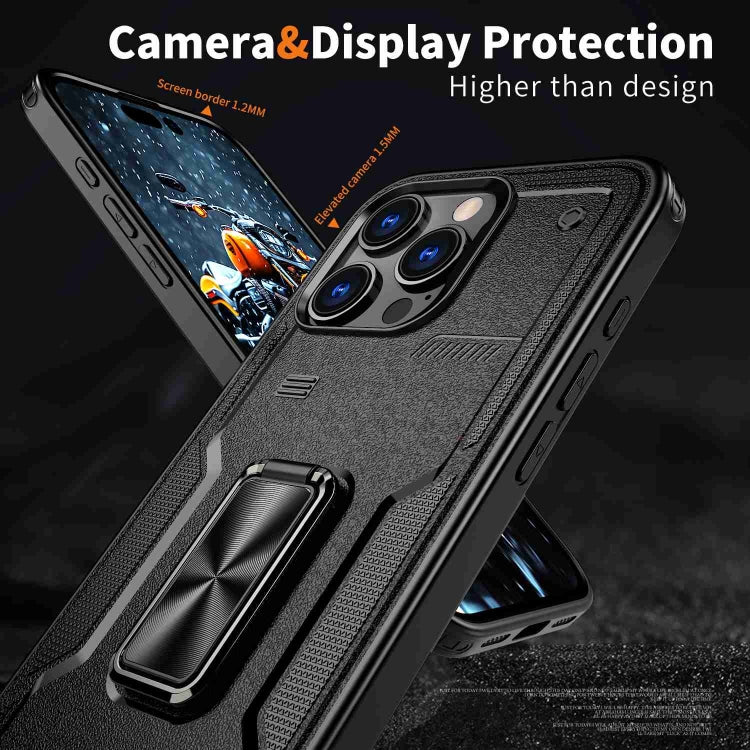 For iPhone 16 Plus Ring Holder PC Hybrid TPU Phone Case