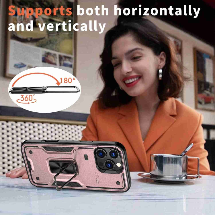 For iPhone 16 Plus Ring Holder PC Hybrid TPU Phone Case