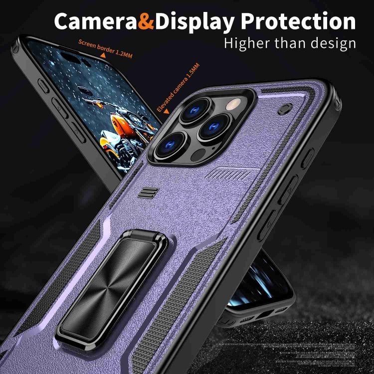 For iPhone 16 Plus Ring Holder PC Hybrid TPU Phone Case