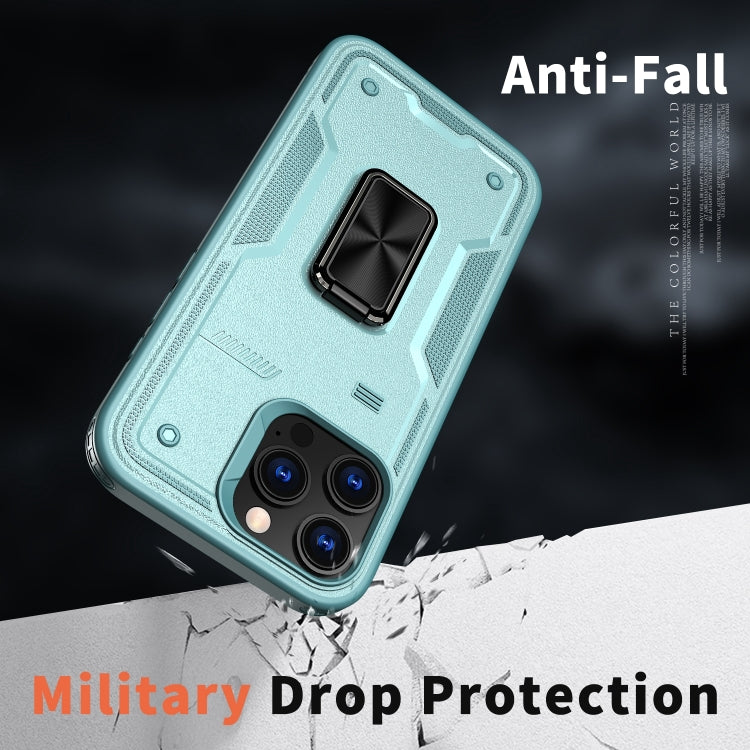 For iPhone 16 Pro Ring Holder PC Hybrid TPU Phone Case