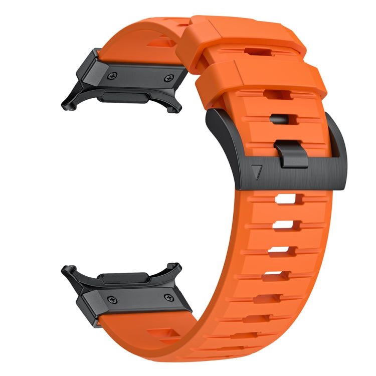 For Samsung Galaxy Watch Ultra 47mm / Ultra 2025 Steel Buckle Fluororubber Watch Band