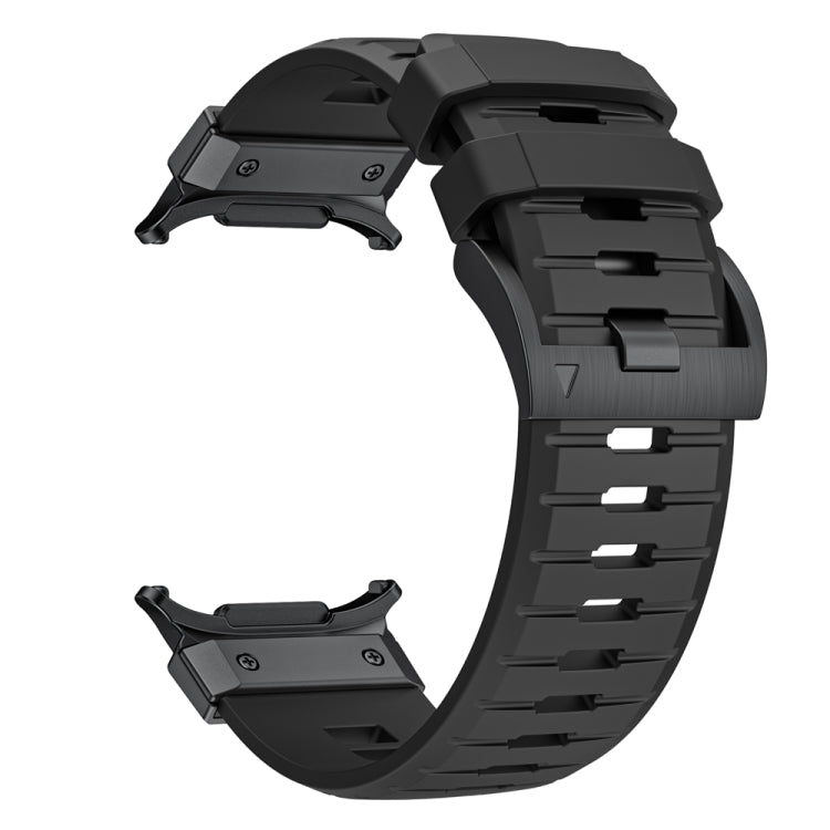 For Samsung Galaxy Watch Ultra 47mm / Ultra 2025 Steel Buckle Fluororubber Watch Band