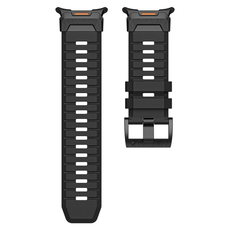 For Samsung Galaxy Watch Ultra 47mm / Ultra 2025 Steel Buckle Fluororubber Watch Band