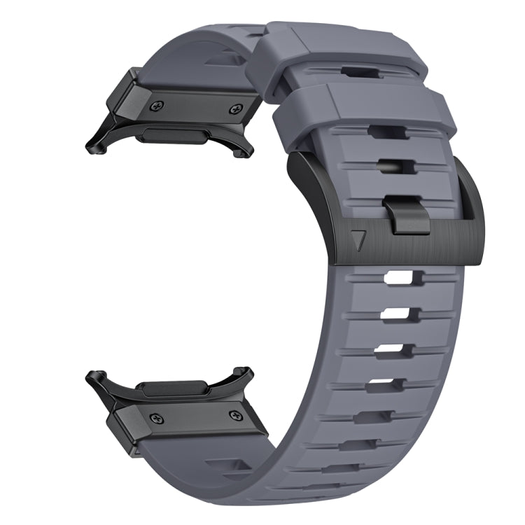 For Samsung Galaxy Watch Ultra 47mm / Ultra 2025 Steel Buckle Fluororubber Watch Band