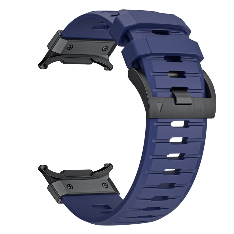 For Samsung Galaxy Watch Ultra 47mm / Ultra 2025 Steel Buckle Fluororubber Watch Band
