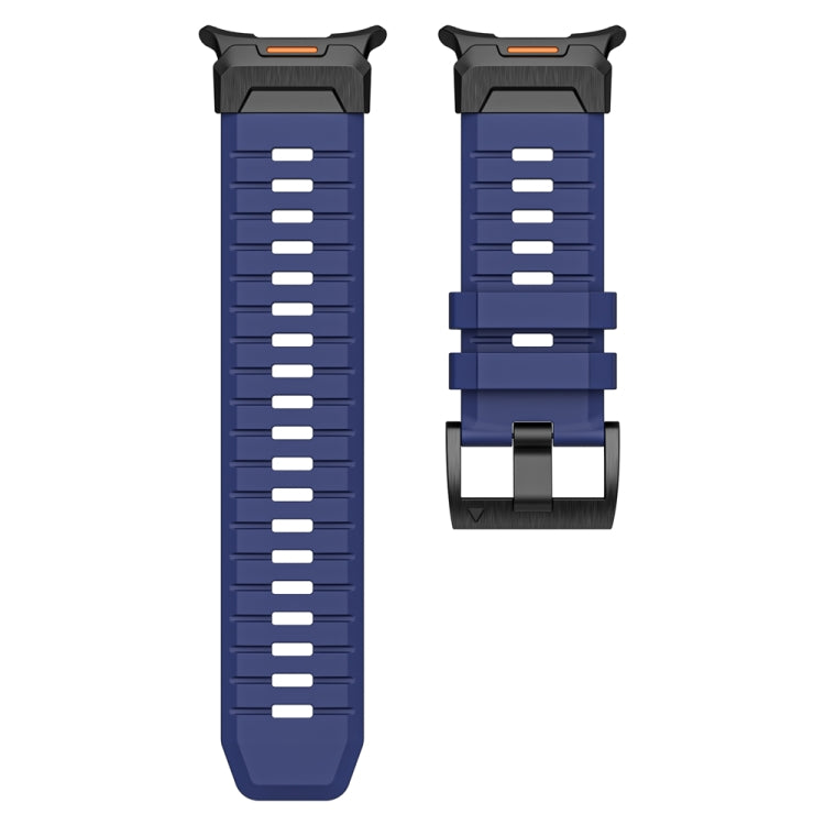 For Samsung Galaxy Watch Ultra 47mm / Ultra 2025 Steel Buckle Fluororubber Watch Band