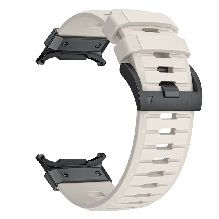 For Samsung Galaxy Watch Ultra 47mm / Ultra 2025 Steel Buckle Fluororubber Watch Band
