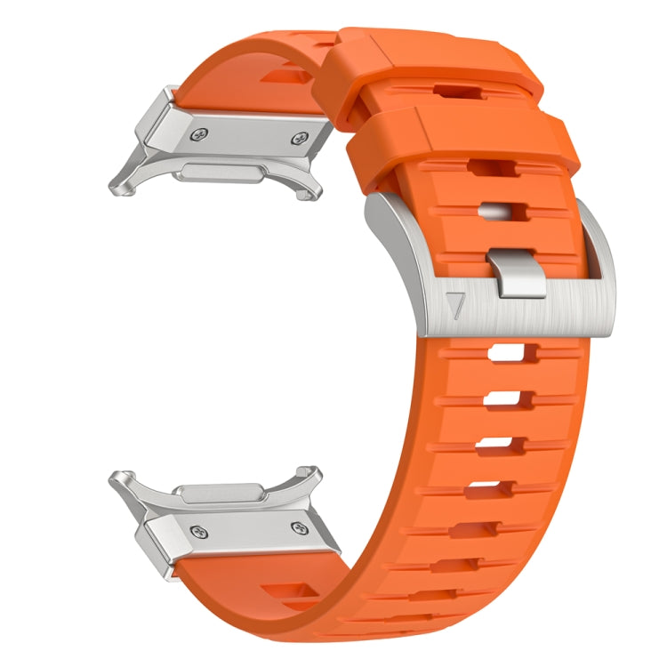 For Samsung Galaxy Watch Ultra 47mm / Ultra 2025 Steel Buckle Fluororubber Watch Band