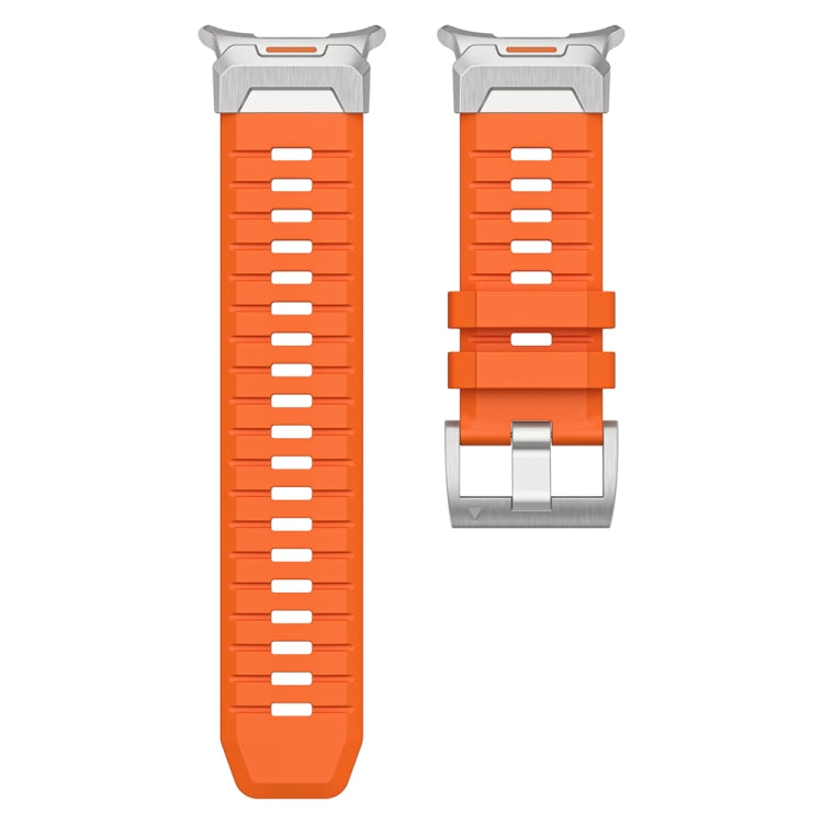 For Samsung Galaxy Watch Ultra 47mm / Ultra 2025 Steel Buckle Fluororubber Watch Band