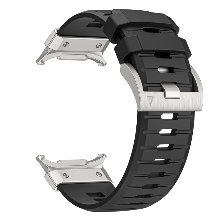 For Samsung Galaxy Watch Ultra 47mm / Ultra 2025 Steel Buckle Fluororubber Watch Band