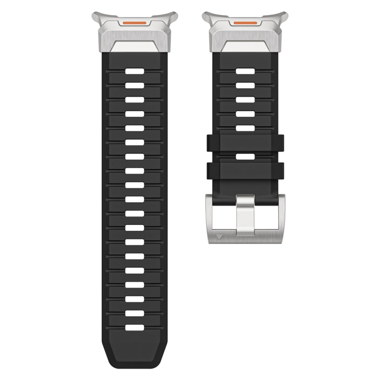 For Samsung Galaxy Watch Ultra 47mm / Ultra 2025 Steel Buckle Fluororubber Watch Band