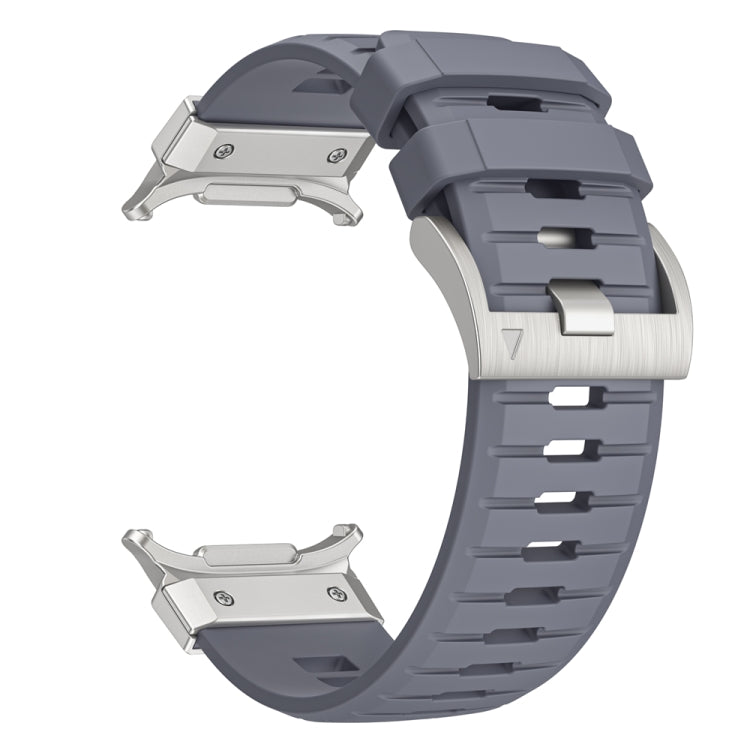 For Samsung Galaxy Watch Ultra 47mm / Ultra 2025 Steel Buckle Fluororubber Watch Band
