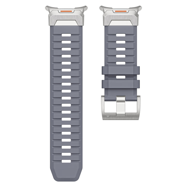 For Samsung Galaxy Watch Ultra 47mm / Ultra 2025 Steel Buckle Fluororubber Watch Band