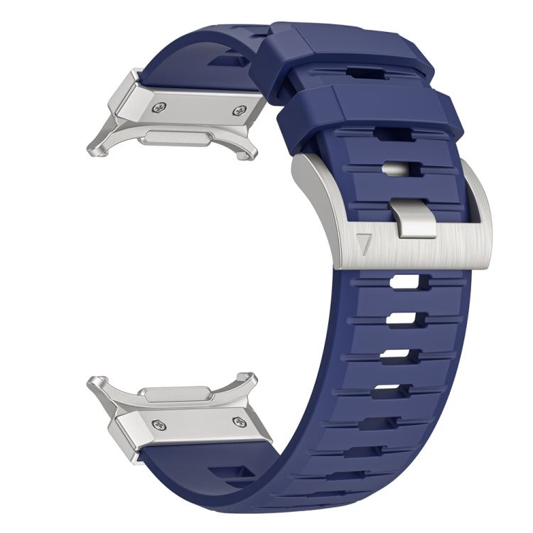 For Samsung Galaxy Watch Ultra 47mm / Ultra 2025 Steel Buckle Fluororubber Watch Band