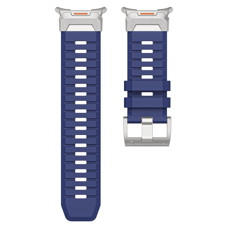 For Samsung Galaxy Watch Ultra 47mm / Ultra 2025 Steel Buckle Fluororubber Watch Band