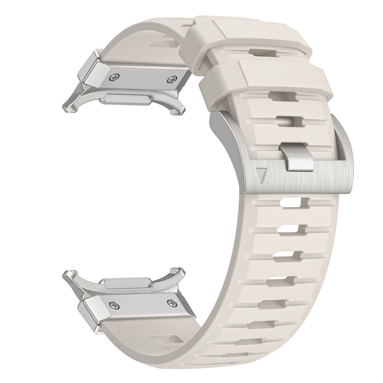 For Samsung Galaxy Watch Ultra 47mm / Ultra 2025 Steel Buckle Fluororubber Watch Band
