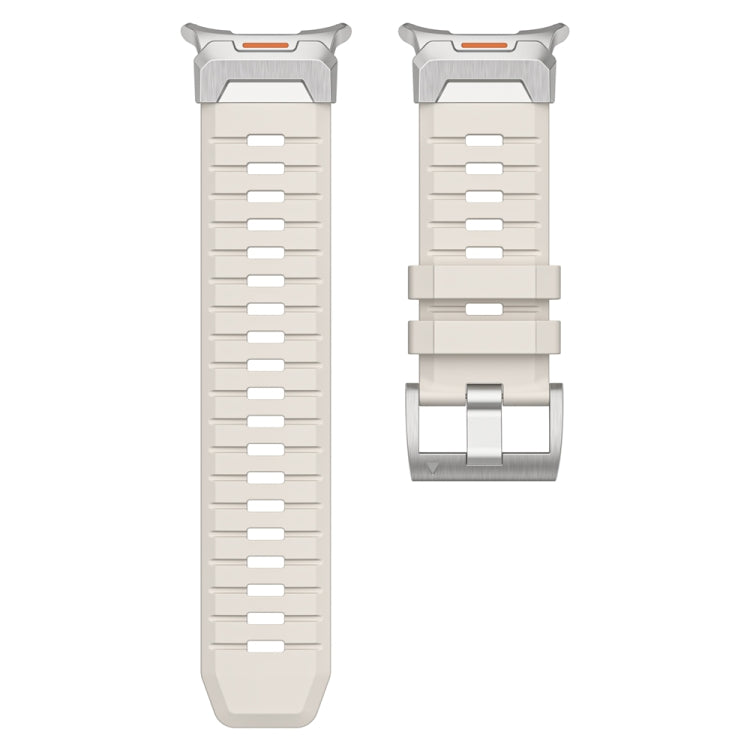 For Samsung Galaxy Watch Ultra 47mm / Ultra 2025 Steel Buckle Fluororubber Watch Band