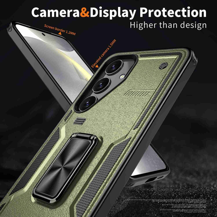 For Samsung Galaxy S21 5G Ring Holder PC Hybrid TPU Phone Case
