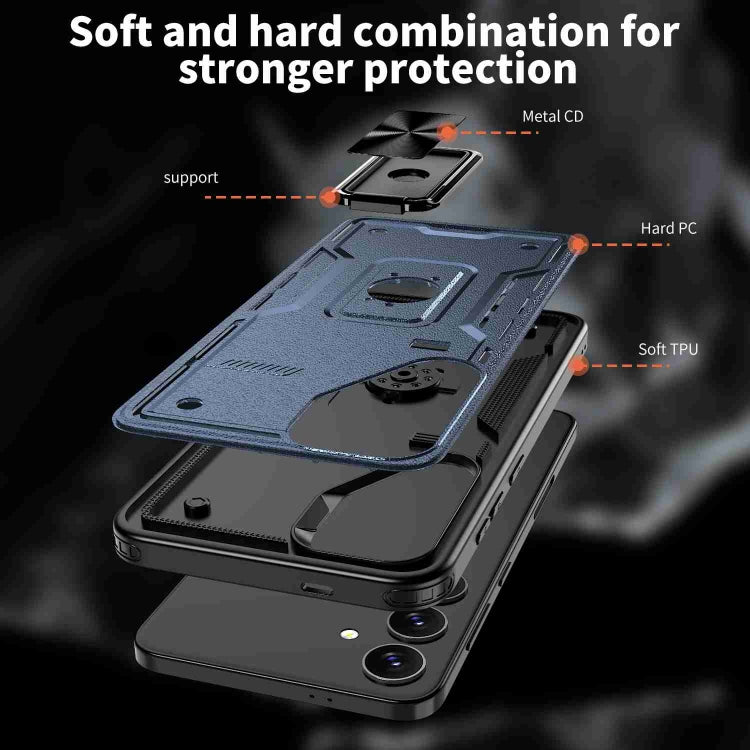 For Samsung Galaxy S21 5G Ring Holder PC Hybrid TPU Phone Case