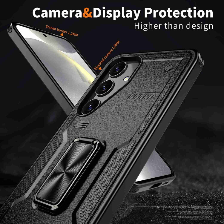 For Samsung Galaxy S22 5G Ring Holder PC Hybrid TPU Phone Case