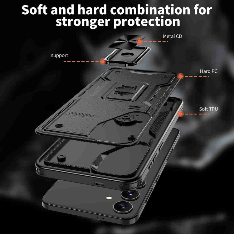 For Samsung Galaxy S23 5G Ring Holder PC Hybrid TPU Phone Case