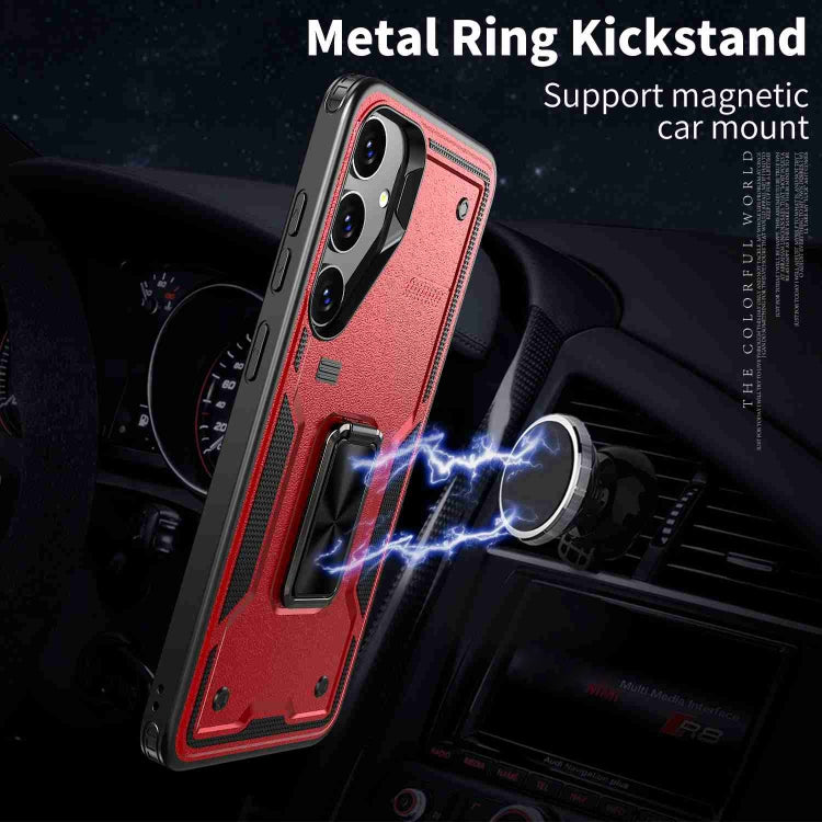 For Samsung Galaxy S23 FE 5G Ring Holder PC Hybrid TPU Phone Case