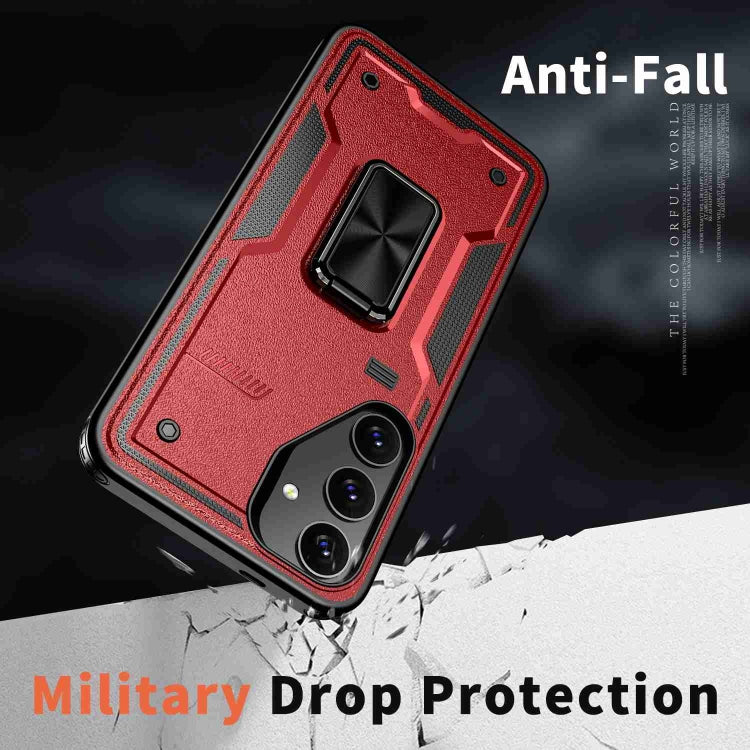 For Samsung Galaxy S24 FE 5G Ring Holder PC Hybrid TPU Phone Case