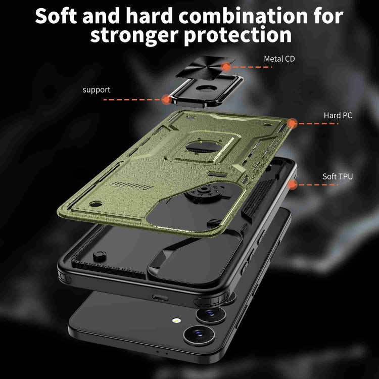 For Samsung Galaxy A05s Ring Holder PC Hybrid TPU Phone Case