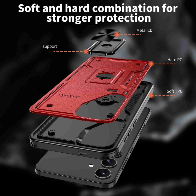 For Samsung Galaxy A14 Ring Holder PC Hybrid TPU Phone Case