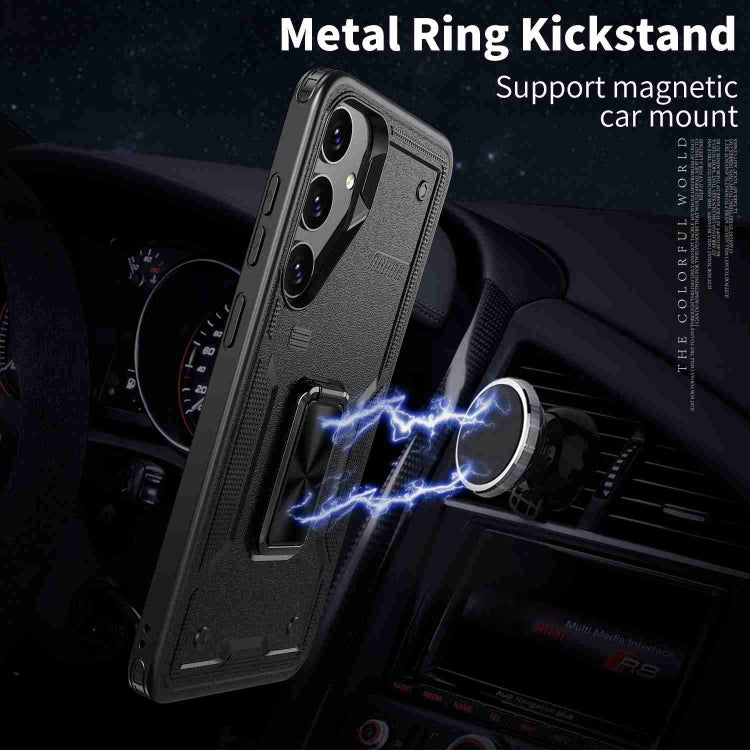 For Samsung Galaxy A25 5G Ring Holder PC Hybrid TPU Phone Case