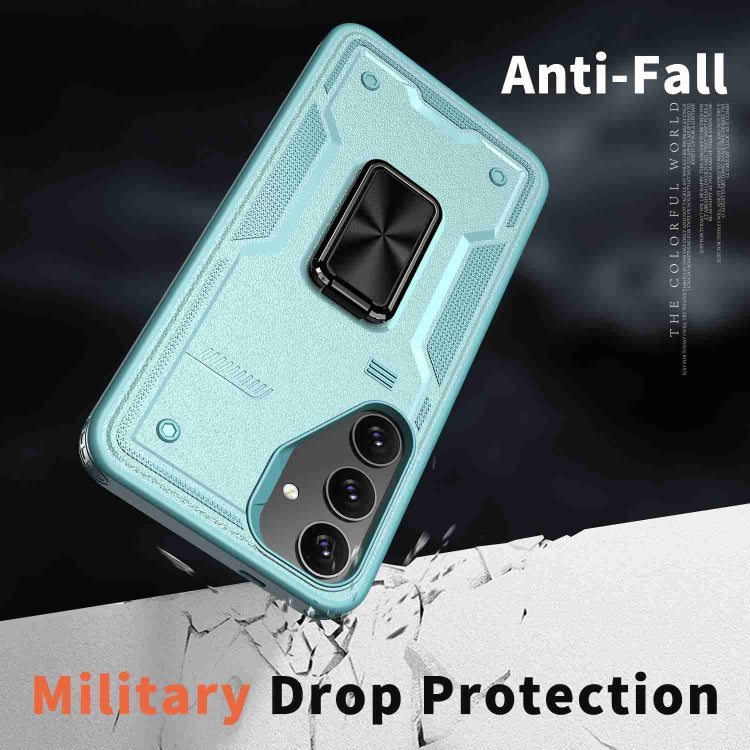 For Samsung Galaxy A35 5G Ring Holder PC Hybrid TPU Phone Case