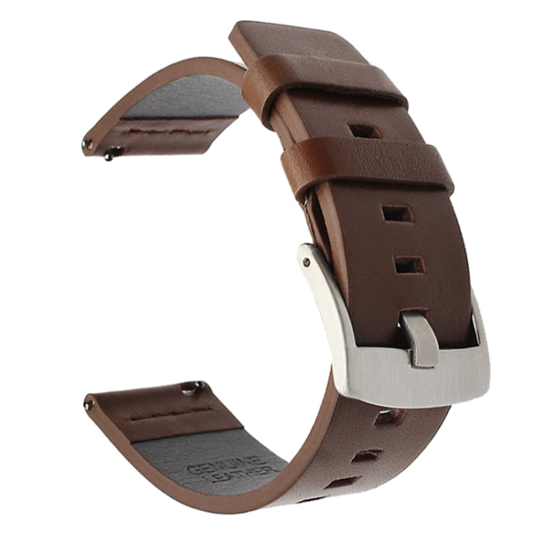 For Suunto 9 / Suunto 7 Steel Buckle 24mm Genuine Leather Watch Band