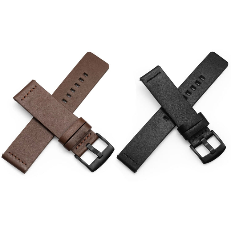 For Suunto 9 / Suunto 7 Steel Buckle 24mm Genuine Leather Watch Band