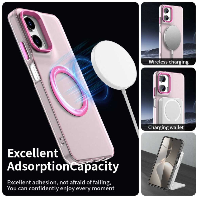 For Motorola Moto G35 Candy Magsafe PC Hybrid TPU Phone Case