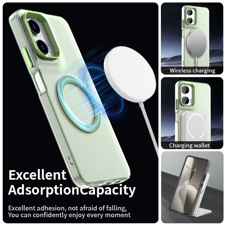 For Motorola Moto G35 Candy Magsafe PC Hybrid TPU Phone Case