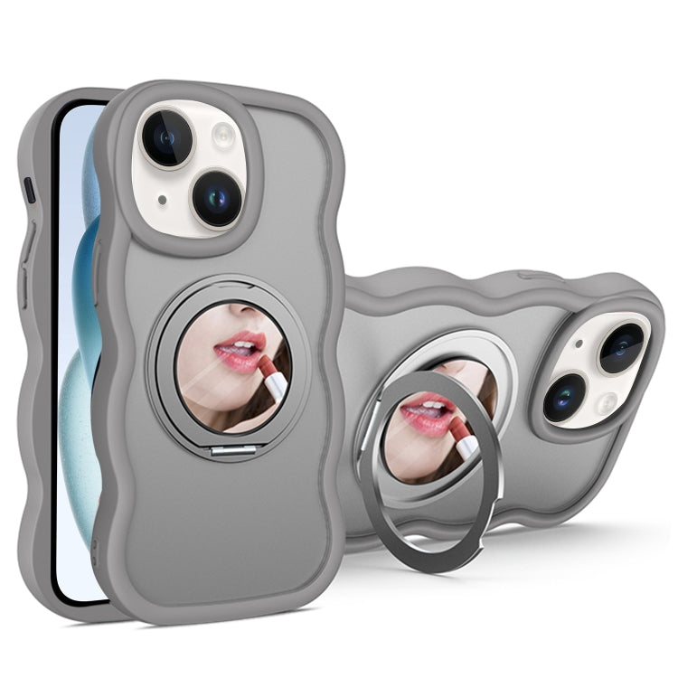 For iPhone 15 Plus Mirror Holder MagSafe Phone Case
