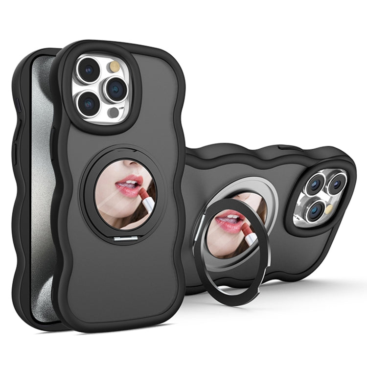 For iPhone 15 Pro Mirror Holder MagSafe Phone Case