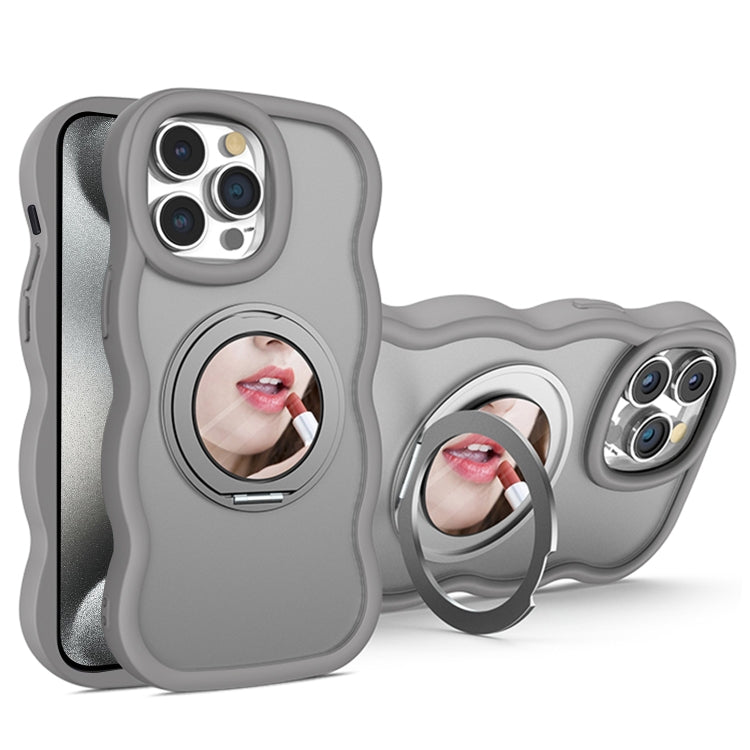 For iPhone 15 Pro Mirror Holder MagSafe Phone Case