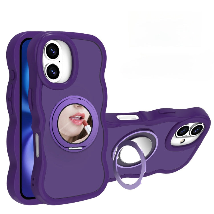 For iPhone 16 Plus Mirror Holder MagSafe Phone Case
