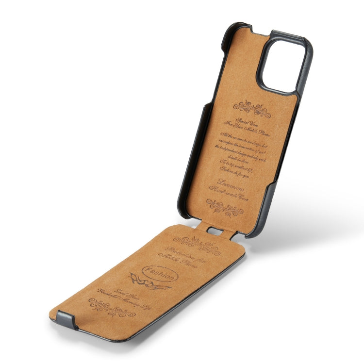 For iPhone 16 Pro Max Fierre Shann 64 Texture Vertical Flip PU Leather Phone Case