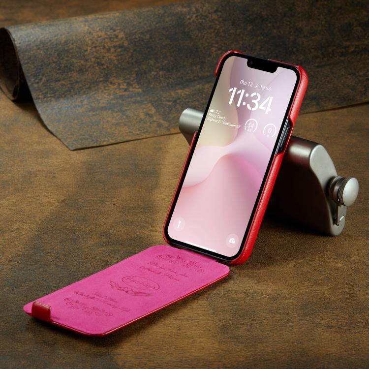 For iPhone 17e / 16e Fierre Shann 64 Texture Vertical Flip PU Leather Phone Case