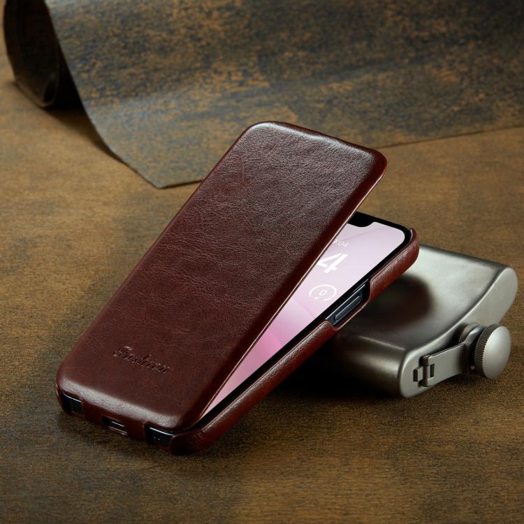 For iPhone 17e / 16e Fierre Shann 64 Texture Vertical Flip PU Leather Phone Case