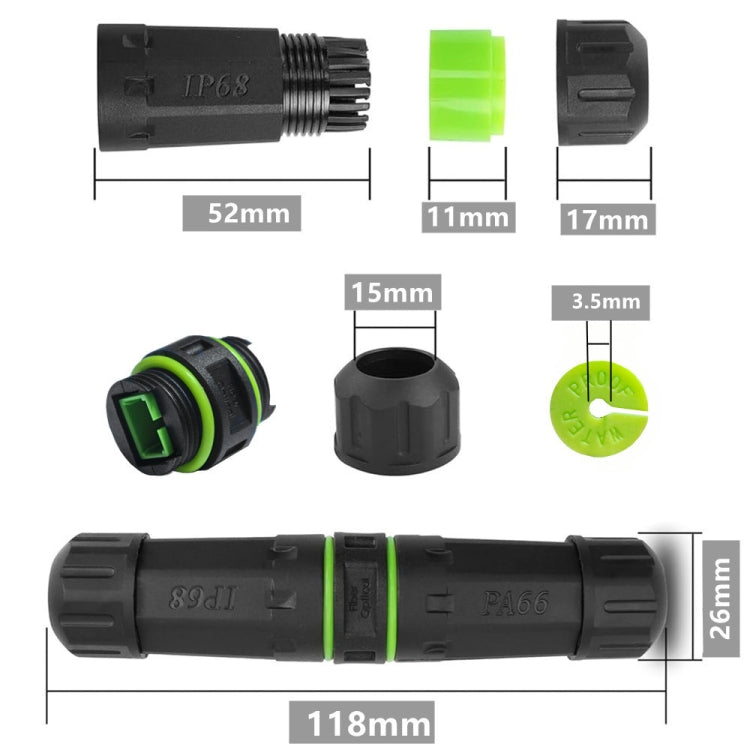 IP68 Waterproof SC Single Core Fiber Optical Coupler/Adaptor