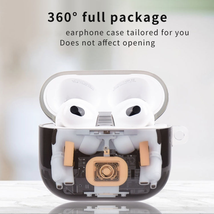 For AirPods 4 Mechanical Structure Earbuds Box Protective Case - Transparent