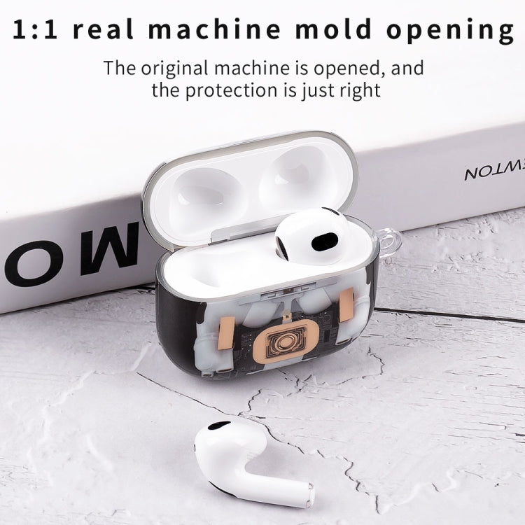 For AirPods 4 Mechanical Structure Earbuds Box Protective Case - Transparent