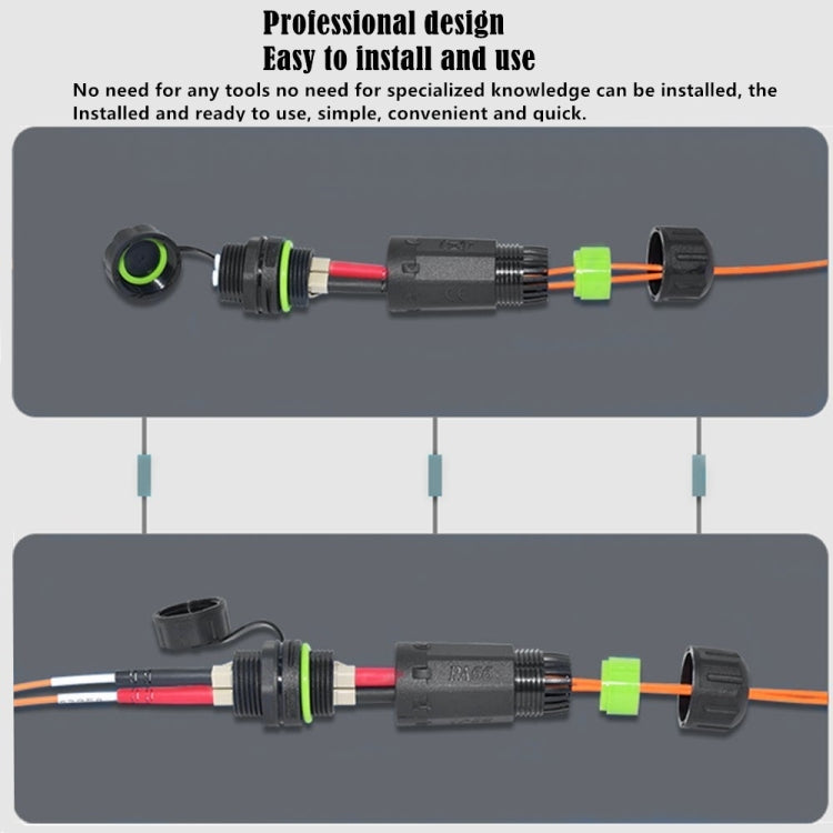 IP68 Waterproof LC SC Fiber Optical Coupler/Adaptor, Model:LC Dual Core